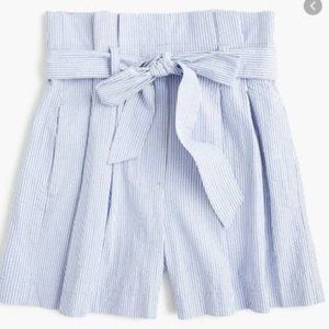 High Waisted Pinstripe Shorts